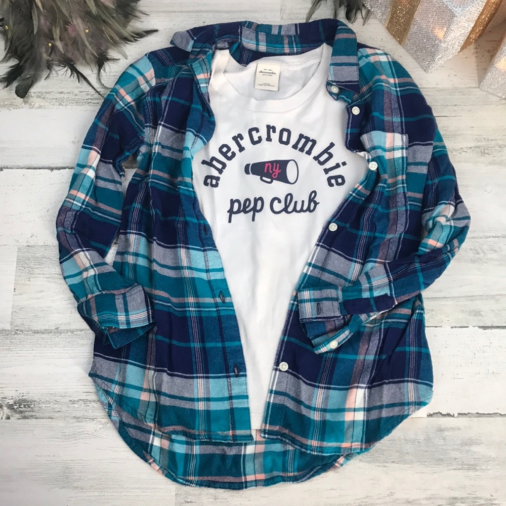 Abercrombie kids tee old navy button down size M